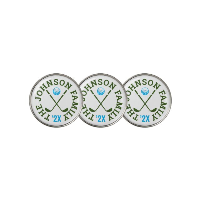 Family Golf Tournament | Custom Logo Golf Ball Marker (3 Up)