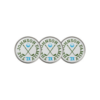 Family Golf Tournament | Custom Logo Golf Hat Clip Ball Marker
