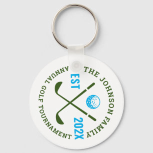 Family Golf Tournament Custom Logo Keychain