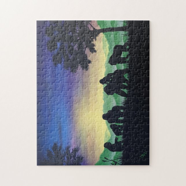 "Family" Gorillas Poster Jigsaw Puzzle (Vertical)