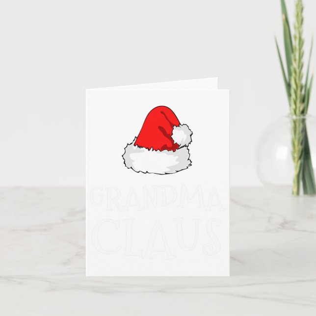 Family Grandma Claus Christmas Santa's Hat Pajama  Card (Front)