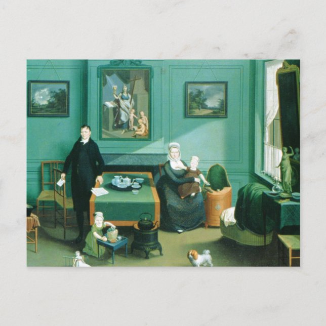 Family Group, c.1810 Postcard (Front)