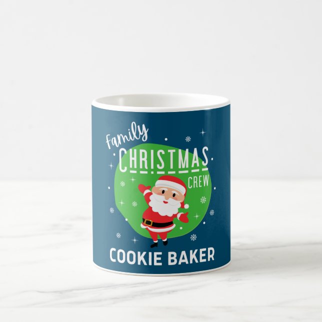 Family Group Christmas Party Pajamas Cookie Baker  Coffee Mug (Center)