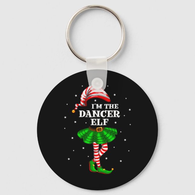 Family Group I'm The Dancer Elf Christmas  Keychain (Front)
