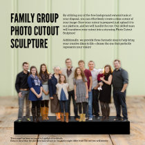 Family Group Photo Cutout Sculpture