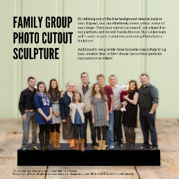 Family Group Photo Cutout Sculpture 