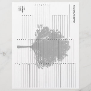 Family Group Sheet Paper