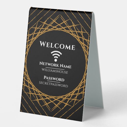 Family Guest Business Modern WIFI Password Sign