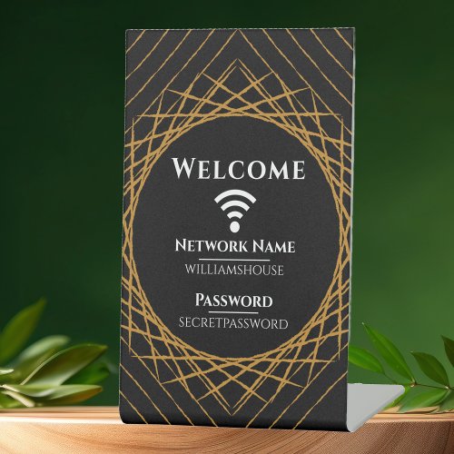 Family Guest Business Modern WIFI Password Sign