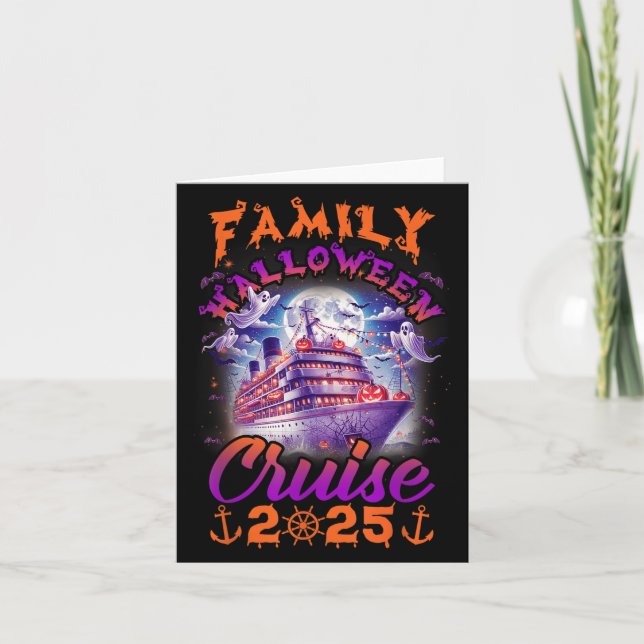 Family Halloween Cruise 2025 Matching Family Cruis Card (Front)