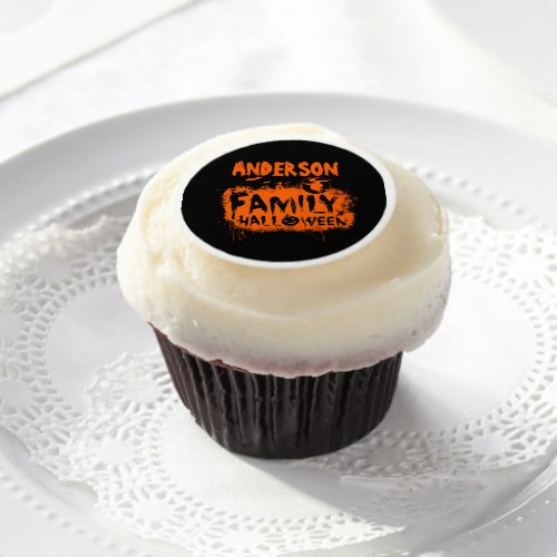 Family Halloween Personalized Edible Frosting Rounds