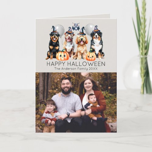 Family Happy Halloween Holiday Card