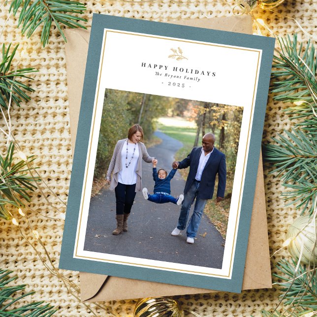 Family Happy Holiday Christmas Photo Card (Creator Uploaded)
