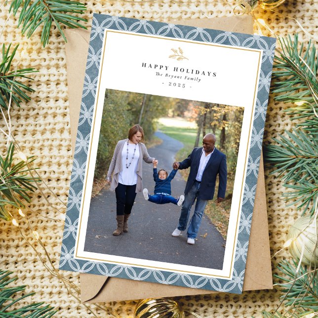Family Happy Holiday Christmas Photo Card (Creator Uploaded)