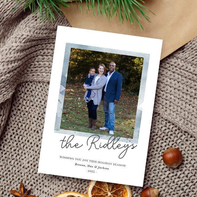 Family Happy Holiday Christmas Photo Card (Creator Uploaded)