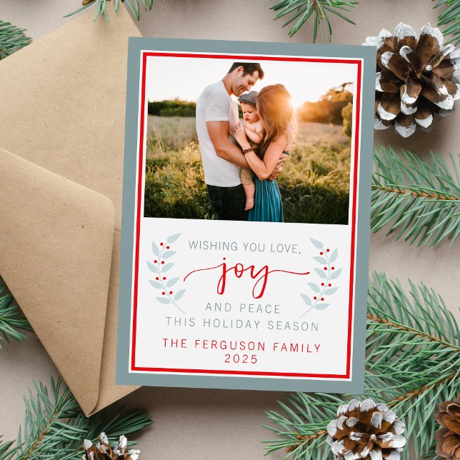 Family Happy Holidays Christmas Photo Card (Creator Uploaded)