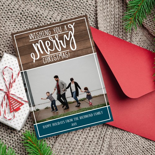 Family Happy Holidays Christmas Photo Card