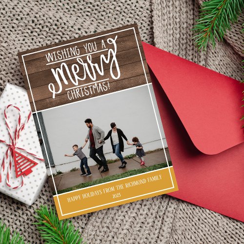 Family Happy Holidays Christmas Photo Card