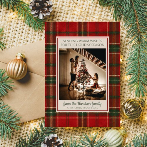 Family Happy Holidays Merry Christmas Photo Card
