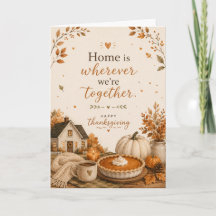 Family Happy Thanksgiving Holiday Greeting