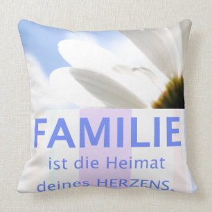 Family Heart Love - beautiful sayings quotes Engli Throw Pillow