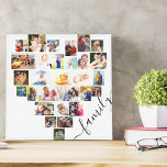 Family Heart Photo Collage Small Square White Canvas Print<br><div class="desc">Create your own heart shaped Photo Collage with 29 of your favorite family pics and selfies. The photo template is set up for you to add your pictures working in rows from left to right. The collage comprises a variety of landscape, portrait and square shapes to give you plenty of...</div>