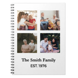 Family Heritage Multi-Photo Collage Personalized Notebook