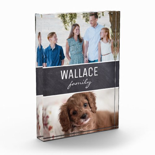 Family Heritage Personalized Chalkboard Photo Bl