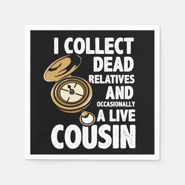 Family Historian Genealogy Napkins (Front)