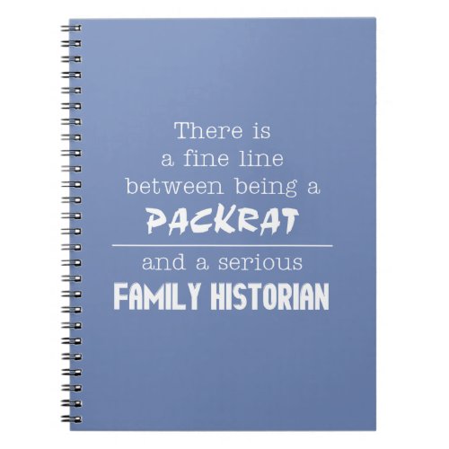 Family Historian Notebook Customize Your Color