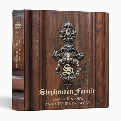 Family History Genealogy Ancestry Antique Wood 3 Ring Binder