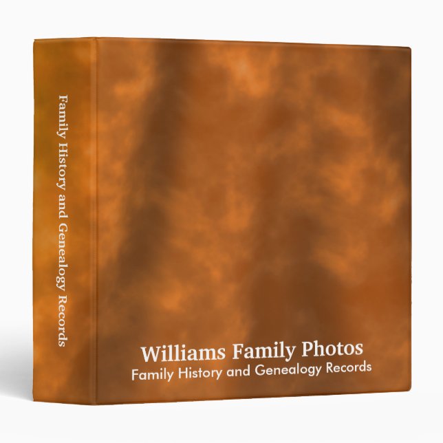 Family History/Genealogy Burnt Velvet Binder (Front/Spine)