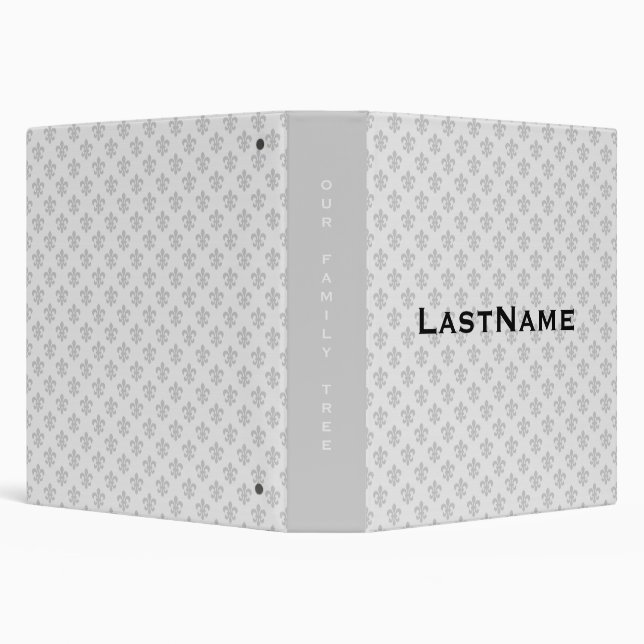 Family History Genealogy Custom | Fleur de Lis 3 Ring Binder (Background)