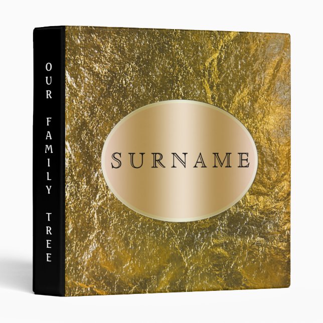 Family History | Genealogy Gold Black Binder (Front/Spine)