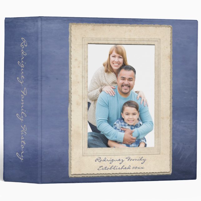 Family History Genealogy Memory Photo Keepsake 3 Ring Binder (Front/Spine)