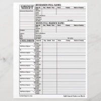 Family History Group Sheet