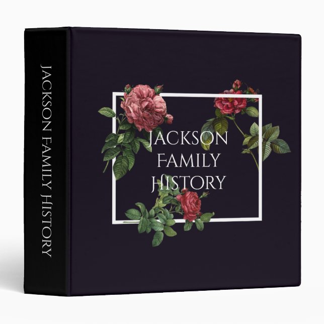 Family History or Ancestry Custom 3 Ring Binder (Front/Spine)