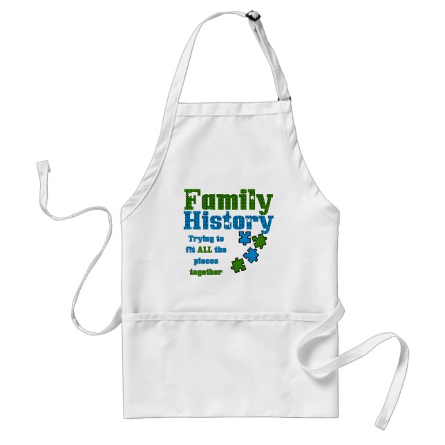 Family History Puzzle Adult Apron (Front)