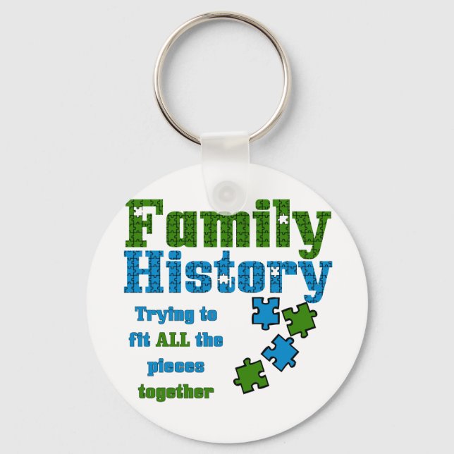 Family History Puzzle Keychain (Front)