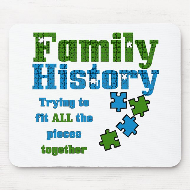 Family History Puzzle Mouse Pad (Front)