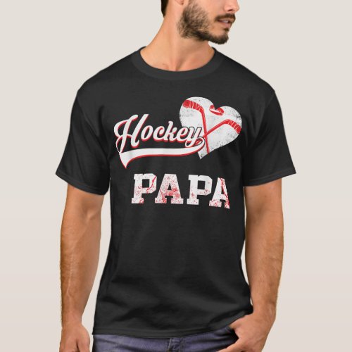 Family Hockey Player Gifts Hockey Papa  T_Shirt
