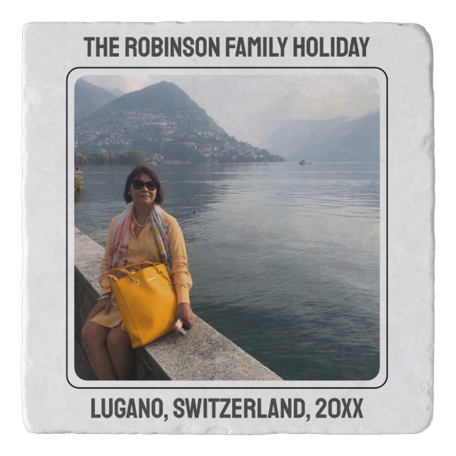 Family Holiday Memories Souvenir Trivet (Front)