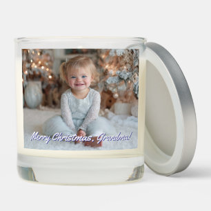 Family Holiday Photo Merry Christmas Scented Candle