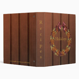 Family Holidays Recipes Cookbook #1 Avery Binder