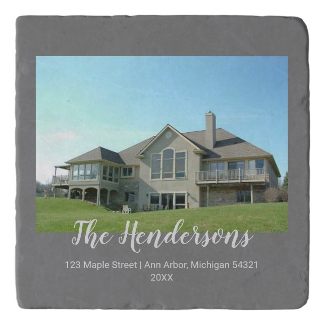 Family Home Keepsake Photo Trivet (Front)