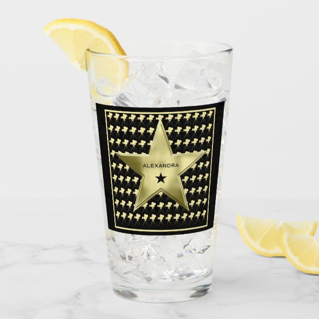 Family Home Movie Theater Personalized Star Glass (Front Ice)