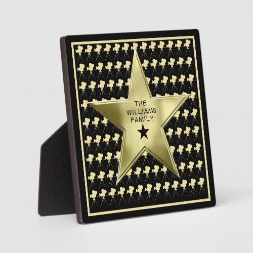 Family Home Movie Theater Personalized Star Plaque