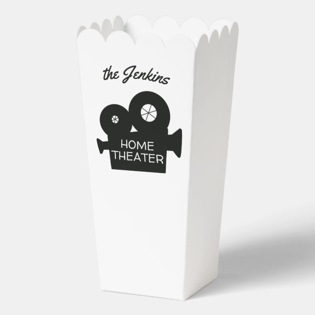Family Home Theater Custom Movie Room Favor Boxes (Back)
