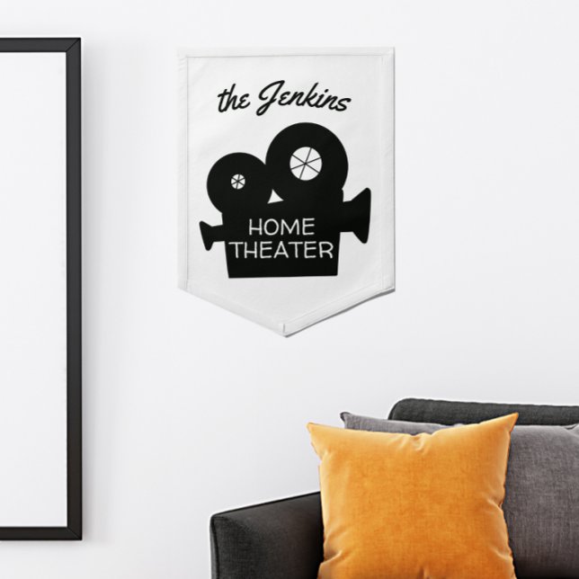 Family Home Theater Custom Movie Room Pennant (Creator Uploaded)