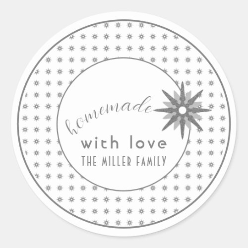 Family Homemade with Love Holiday Baking  Silver Classic Round Sticker